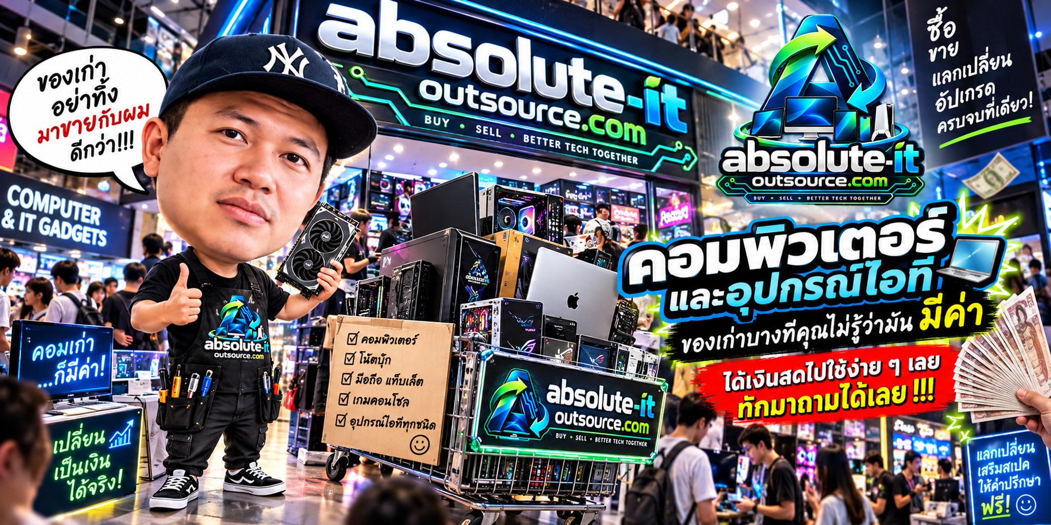 บริการรับซื้อคอมพิวเตอร์ PC Notebook Gaming และอุปกรณ์ไอที