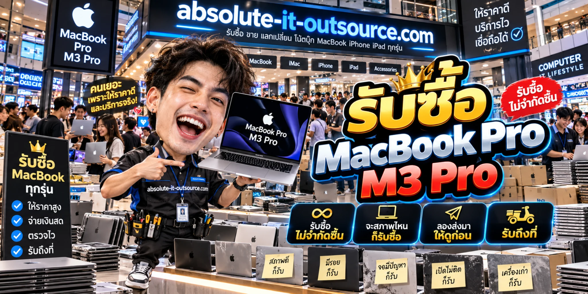 รับซื้อ MacBook Pro M3 Pro