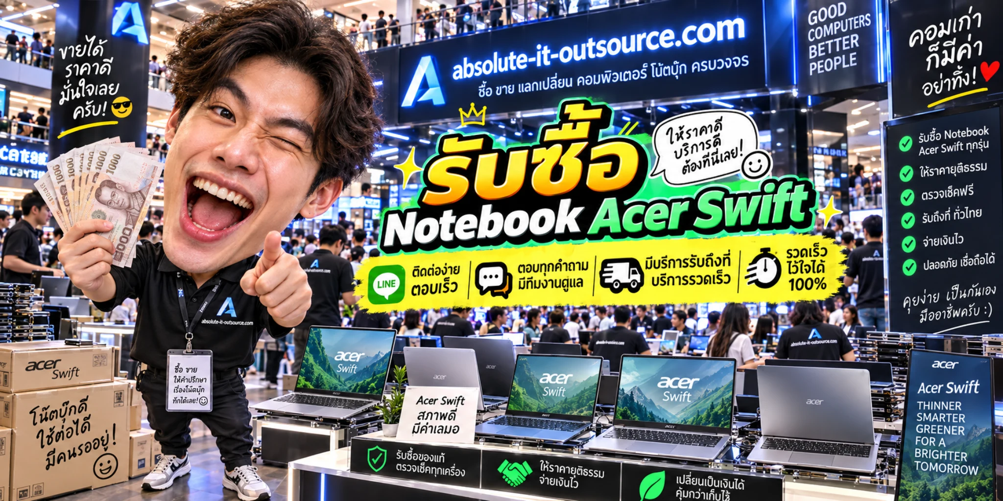 รับซื้อ Notebook Acer Swift